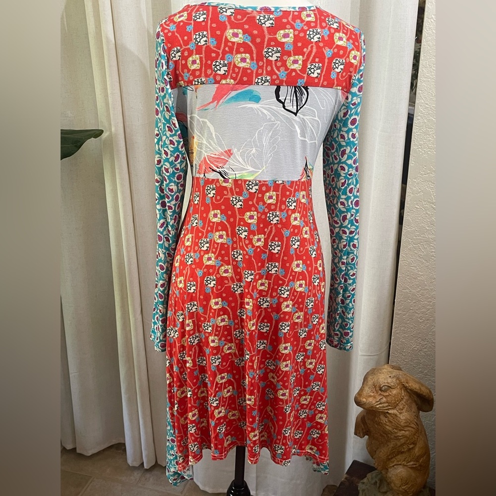 Uncle Frank White and Green Long Sleeve Dress - Picture 2 of 9